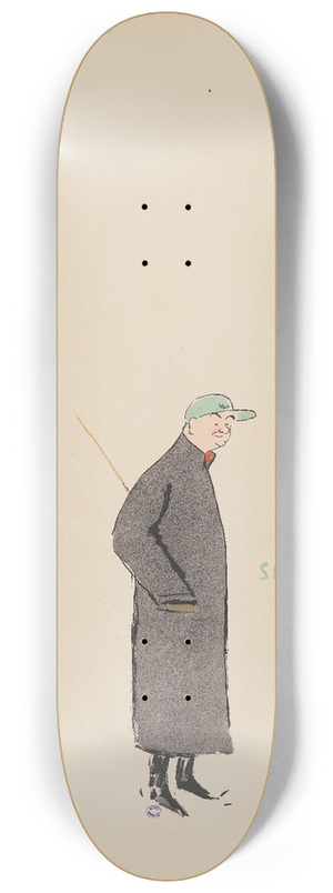 Georges Goursat (Sem) - Lentraneur Levis, M. Harper et M. Basdan, jockey 8.25 inch art skate deck
