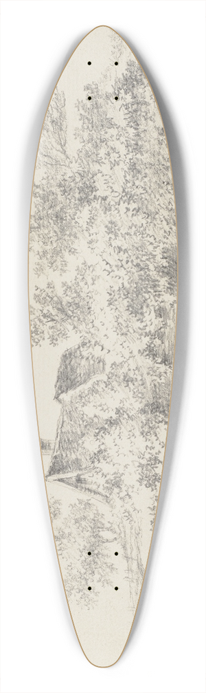 Johann Heinrich West - Rheinfelden ohnweit Eglisau 39.3 inch art pintail longboard deck