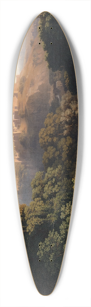 Johann Jakob Frey - Landscape Near Granada 39.3 inch art pintail longboard deck