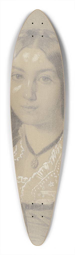 Johann Jakob Hoff - Bildnis Mathilde Hoff, Schwester des Knstlers 39.3 inch art pintail longboard deck