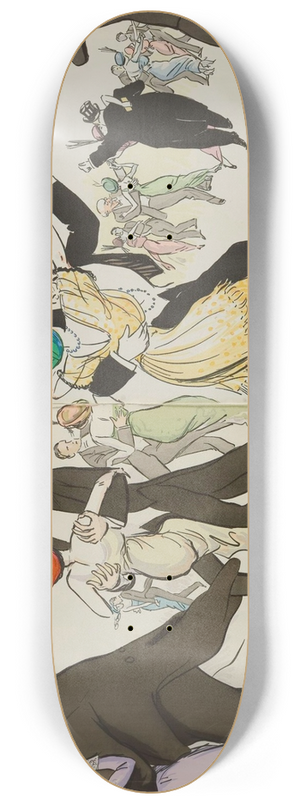 Georges Goursat (Sem) - Les vendredistes de Magic-City 8.25 inch art skate deck