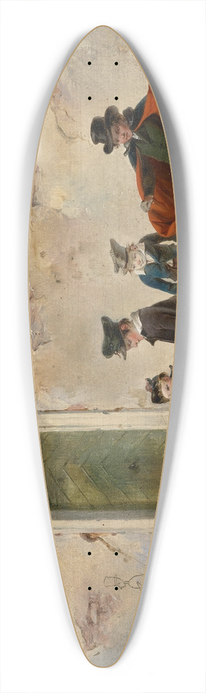 Johann Nepomuk Mayer - Nach der Schule 39.3 inch art pintail longboard deck