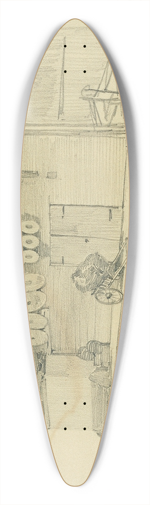 Johann Peter Krafft - Ramsau 39.3 inch art pintail longboard deck