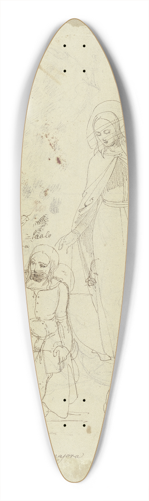 Johann Scheffer von Leonhardshoff - Studienblatt; Figuren und Kpfe 39.3 inch art pintail longboard deck