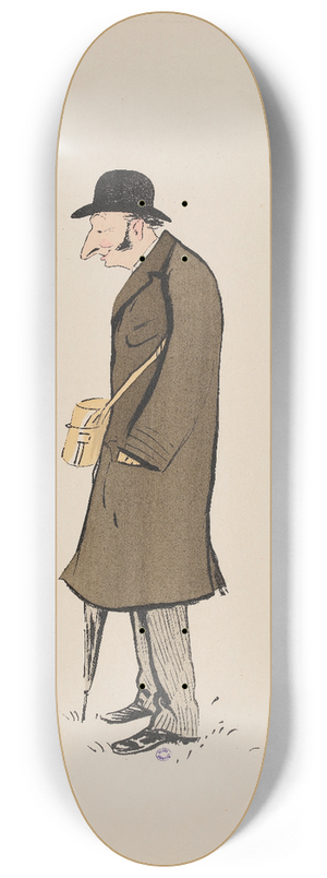 Georges Goursat (Sem) - Monsieur Vallon, entraneur  Chantilly 8.25 inch art skate deck