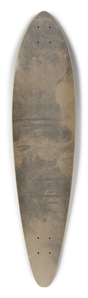 Johann Wilhelm Schirmer - Ein Waldweg, ein Wanderer wird von zwei Mannen angefallen 39.3 inch art pintail longboard deck