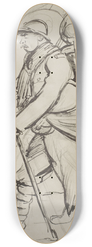 Georges Goursat (Sem) - Poilu de profil 8.25 inch art skate deck