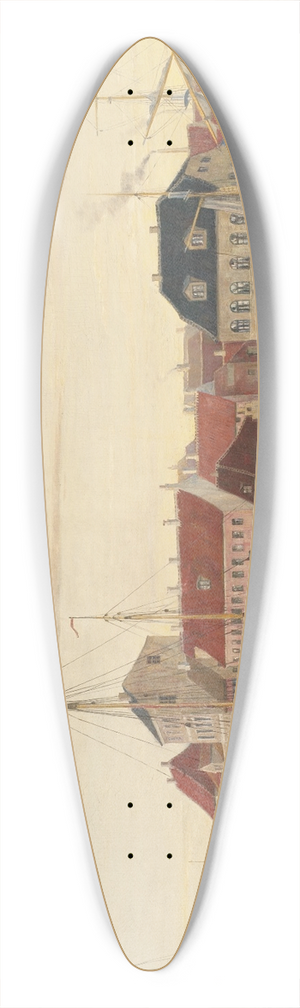 Johan Rohde - Randers havn 39.3 inch art pintail longboard deck