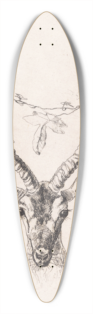 Johan Thomas Lundbye - Antilopehoved 39.3 inch art pintail longboard deck