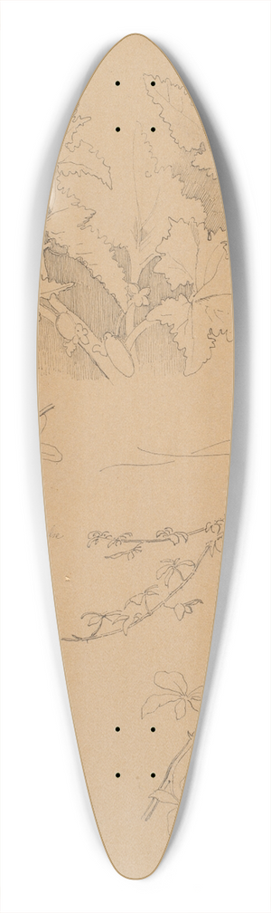Johan Thomas Lundbye - Blad- og blomsterstudier 39.3 inch art pintail longboard deck