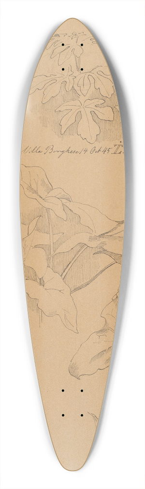 Johan Thomas Lundbye - Bladstudier bla af en Kala verst- blyantskrads af fronton 39.3 inch art pintail longboard deck