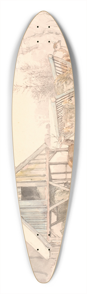 Johan Thomas Lundbye - Foderhkkene til vildtet i Dyrehaven 39.3 inch art pintail longboard deck