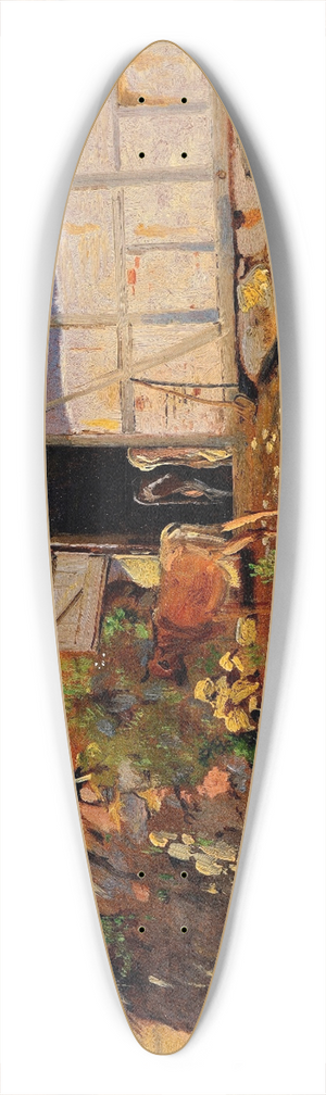Johan Thomas Lundbye - Outside the cowshed 39.3 inch art pintail longboard deck
