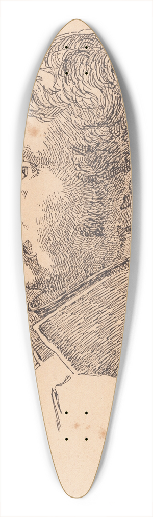 Johan Thomas Lundbye - Profilportrt af kunstnerens ldste broder, krigsminister og oberst CC Lundbye 39.3 inch art pintail longboard deck