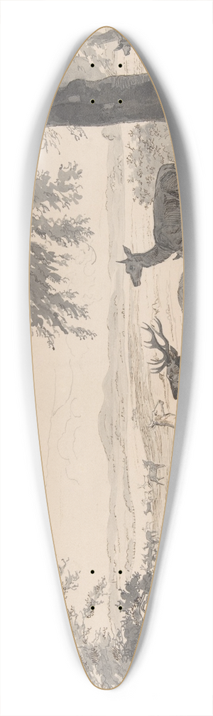 Johan Thomas Lundbye - View of Dyrehaven 39.3 inch art pintail longboard deck