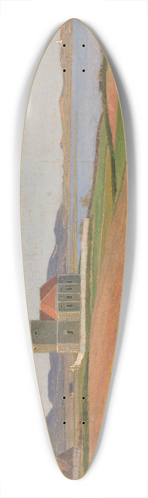 Johan Thomas Lundbye - Vinderd Church near Frederiksvrk 39.3 inch art pintail longboard deck