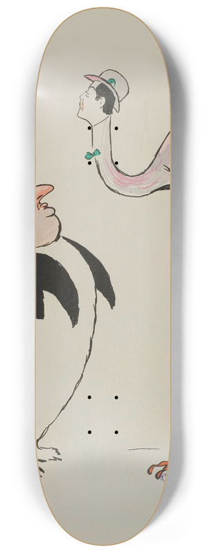 Georges Goursat (Sem) - Rodolphe Teutch, Constant Say 8.25 inch art skate deck
