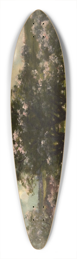 John Appleton Brown - Apple Blossoms Near a Pond 39.3 inch art pintail longboard deck