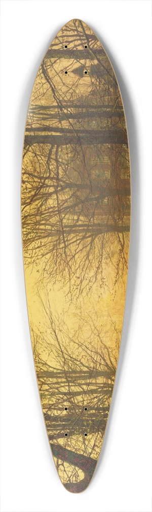 John Atkinson Grimshaw - A Golden Idyll 39.3 inch art pintail longboard deck