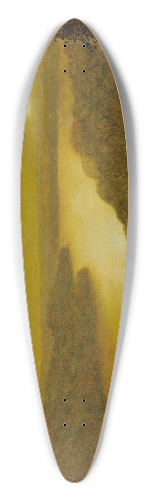 John Atkinson Grimshaw - Roundhay Lake 39.3 inch art pintail longboard deck