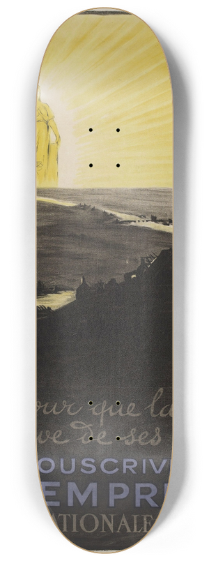 Georges Goursat (Sem) - SOUSCRIVEZ A LEMPRUNT, BANQUE NATIONALE DE CREDIT 8.25 inch art skate deck