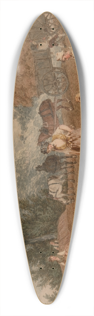 John Augustus Atkinson - Harvesters 39.3 inch art pintail longboard deck