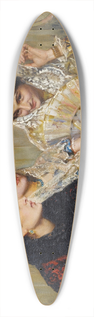 John Bagnold Burgess - Admiring from afar 39.3 inch art pintail longboard deck