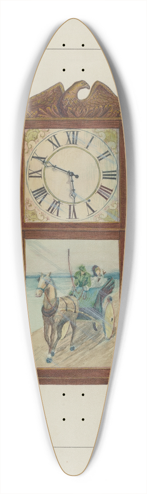 John B. Moll - Mantle Clock 39.3 inch art pintail longboard deck