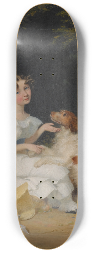 Alexander Mosses - A Girl With Her Spaniel 8.25 inch art skate deck Alexander Mosses - A Girl With Her Spaniel 8.25 inch art skate deck