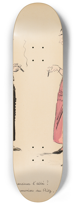 Georges Goursat (Sem) - Vous ici, monsieur labb 8.25 inch art skate deck