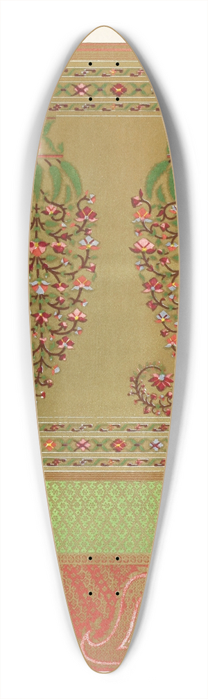 John Charles Robinson - Indian Gold-tissue Scarf 39.3 inch art pintail longboard deck