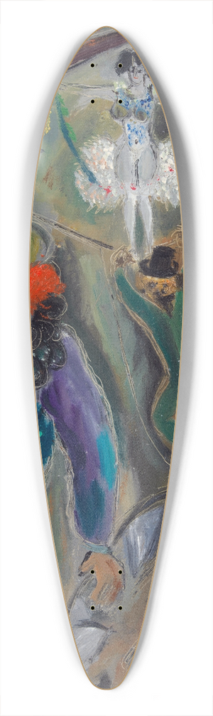 John Christensen - Gadebillede 39.3 inch art pintail longboard deck