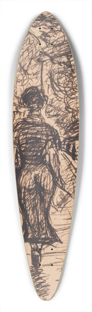John Christensen - Regn i strdet 39.3 inch art pintail longboard deck