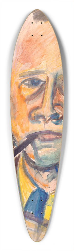 John Christensen - Selvportrt i lampelys 39.3 inch art pintail longboard deck