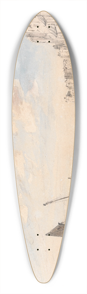 John Constable - Brighton Beach Looking West 39.3 inch art pintail longboard deck