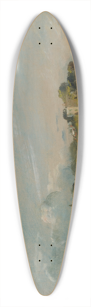 John Constable - Hampstead Heath, with a Bonfire 39.3 inch art pintail longboard deck