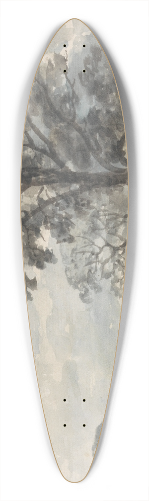 John Constable - Landscape at East Bergholt 39.3 inch art pintail longboard deck