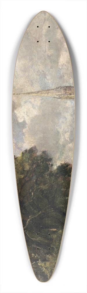John Constable - Salisbury Cathedral from Lower Marsh Close 39.3 inch art pintail longboard deck