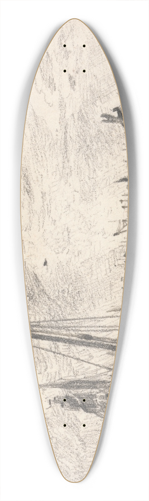 John Constable - Shipping on the Thames 39.3 inch art pintail longboard deck
