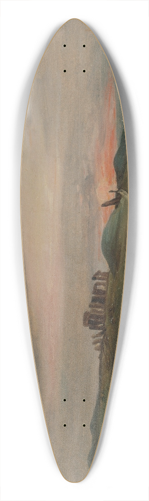 John Constable - Stonehenge at Sunset 39.3 inch art pintail longboard deck