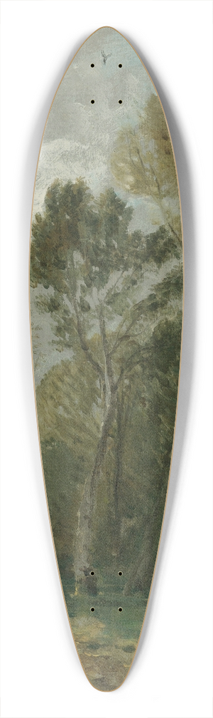 John Constable - View Of A Copse 39.3 inch art pintail longboard deck