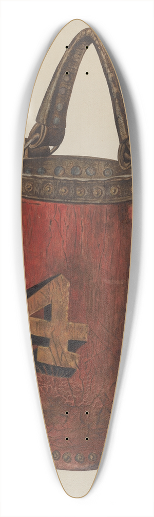 John Cooke - Fire Bucket 39.3 inch art pintail longboard deck
