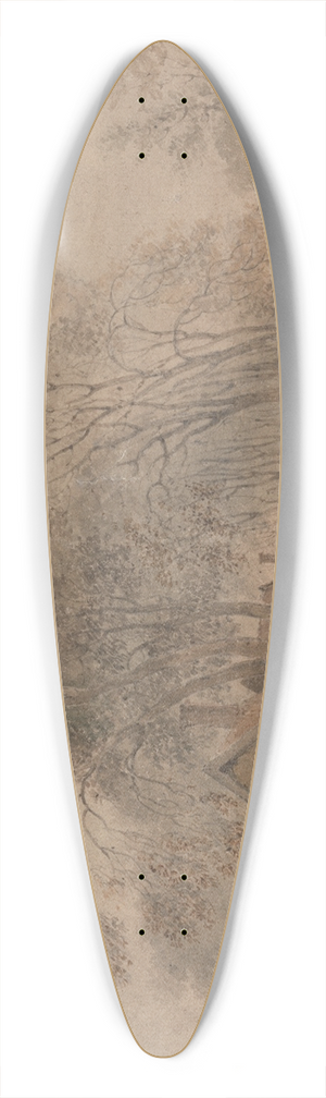 John Crome - A House Among Trees 39.3 inch art pintail longboard deck