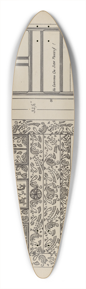 John Dieterich - Chest 39.3 inch art pintail longboard deck