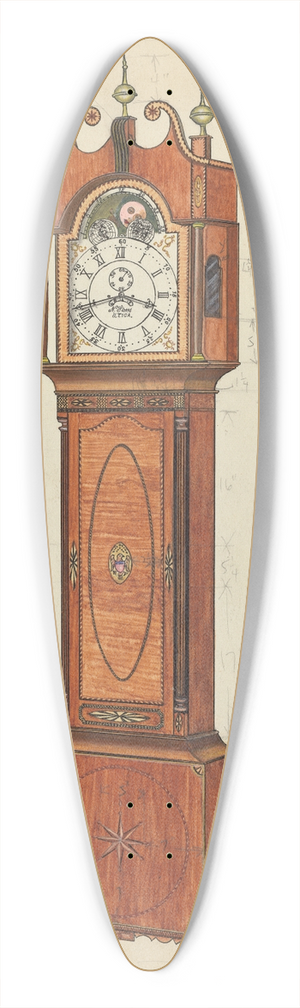 John Dieterich - Tall Clock 39.3 inch art pintail longboard deck
