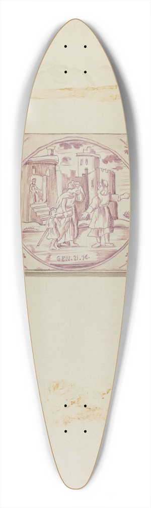 John Dixon - Fireplace Tile 39.3 inch art pintail longboard deck