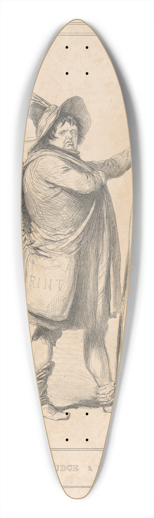 John Doyle - Barnaby Rudge and his Raven 39.3 inch art pintail longboard deck