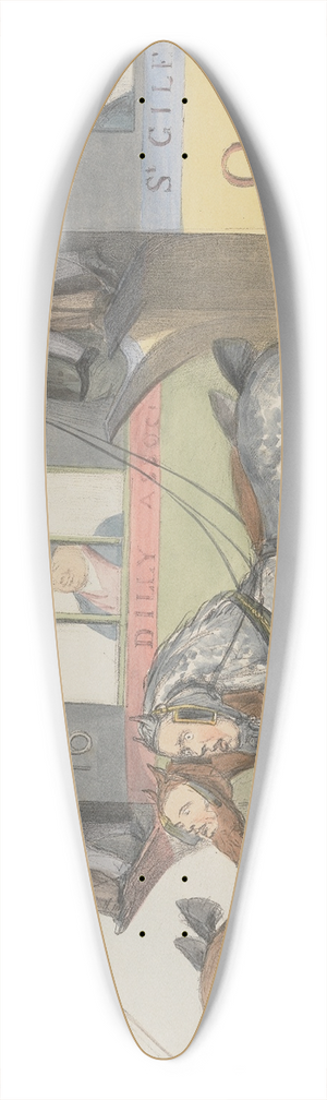 John Doyle - Omnibus Race 39.3 inch art pintail longboard deck