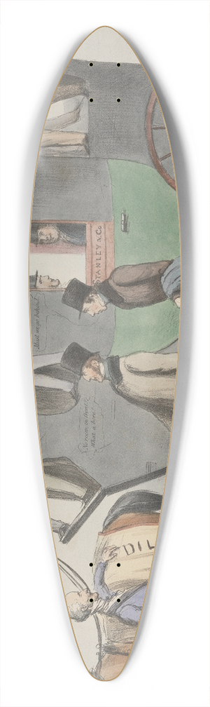 John Doyle - The Dilly Looking Up 39.3 inch art pintail longboard deck