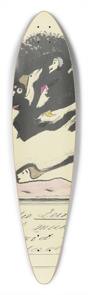 John Elsas - Es hat die Zeit 39.3 inch art pintail longboard deck
